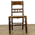 M-1880 Antique Beech Chair with Rush Seat Penderyn Antiques (2)