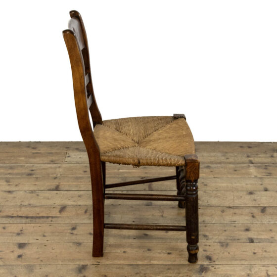 M-1880 Antique Beech Chair with Rush Seat Penderyn Antiques (6)