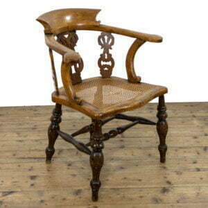Antique Captain’s Armchair with Cane Seat