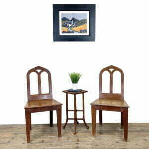 Pair of Antique Oak Gothic Hall Chairs