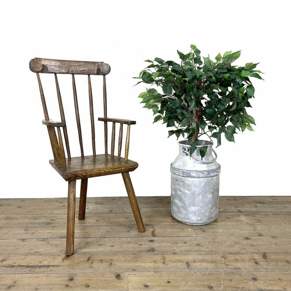 Small Primitive Style Welsh Stick Chair M3383 Penderyn Antiques