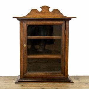 Small Antique Oak Glazed Wall Cabinet