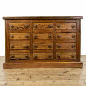 Small Rustic Pitch Pine Bank of Drawers
