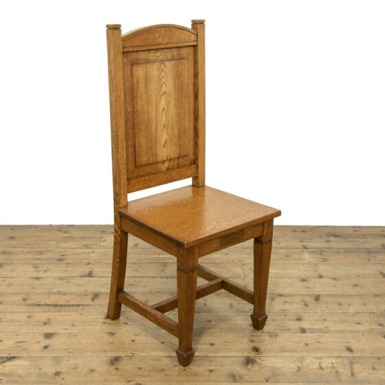 M-4023 Pair of Oak Hall Chairs Penderyn Antiques (6)