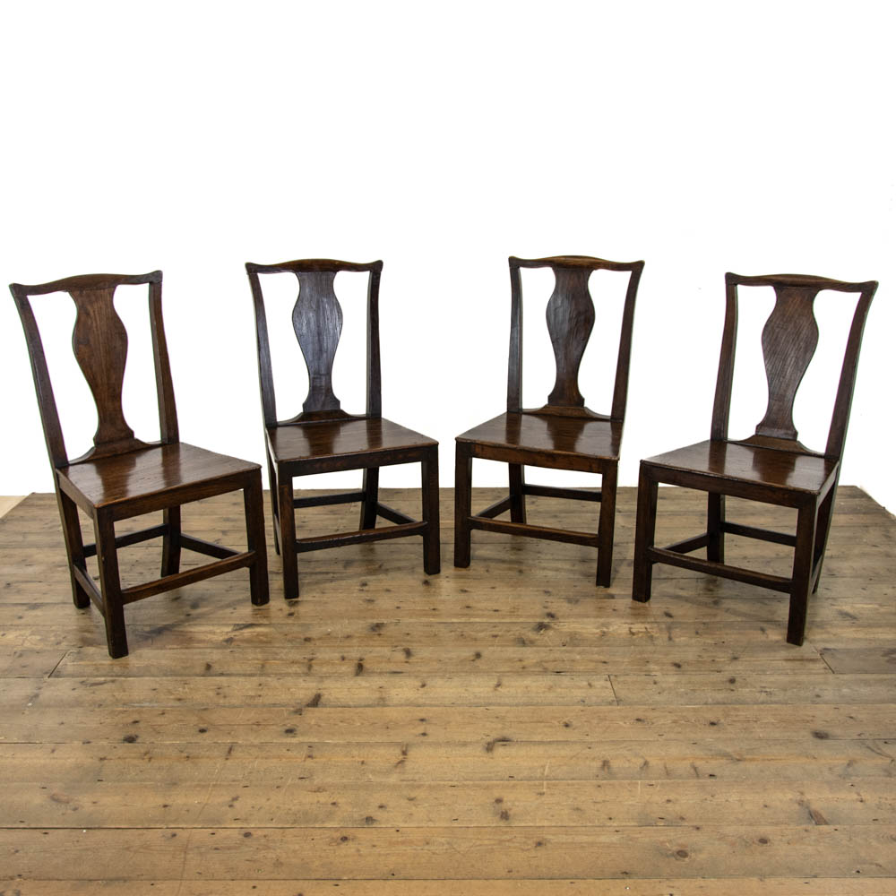 Set of Four Antique Oak Dining Chairs