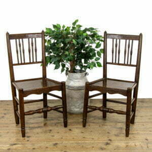 M-4041a Pair of Antique Elm Farmhouse Occasional Chairs Penderyn Antiques (1)