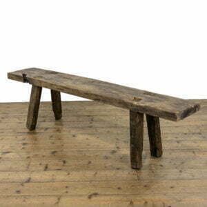 Rustic Antique Oak Pig Bench