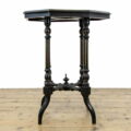 M-4075 Victorian Ebonised Octagonal Table Penderyn Antiques (4)