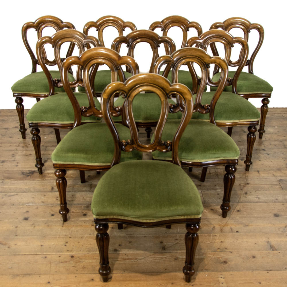 Set of Ten Victorian Dining Chairs