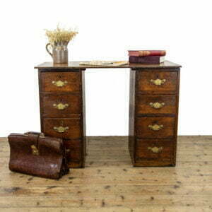Antique Oak Pedestal Desk