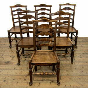 Set of Six Matched Ladder Back Kitchen Chairs