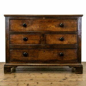 Low Antique Oak Chest of Drawers