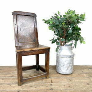 Simple 18th Century Antique Oak Side Chair with Panel Back
