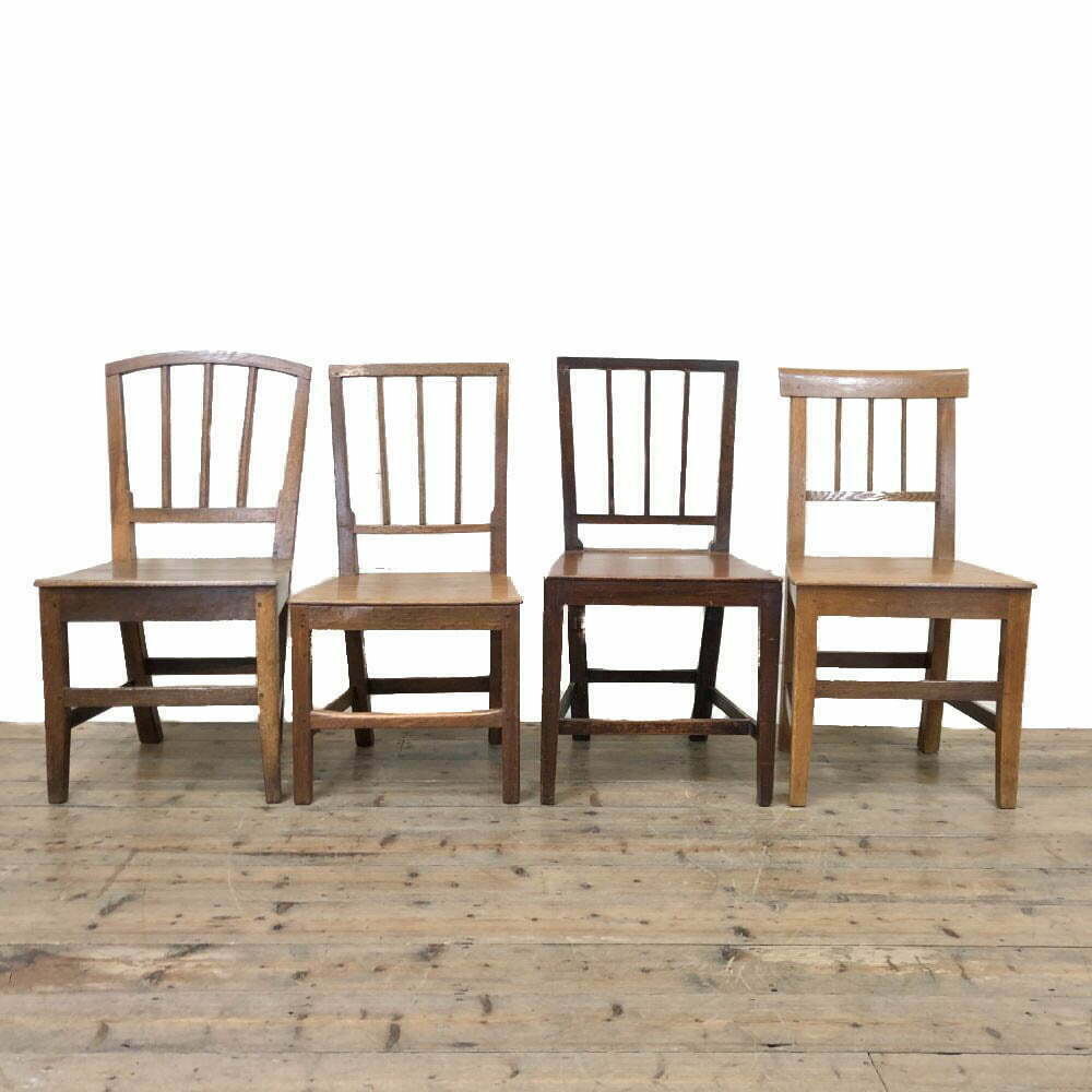 Four Mix and Match Antique Farmhouse Chairs