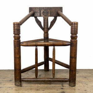 Antique Carved Oak Corner Chair