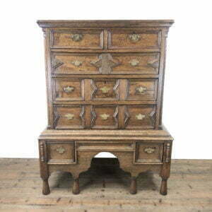 18th Century Antique Oak Chest on Stand