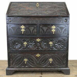 Antique Carved Oak Writing Bureau