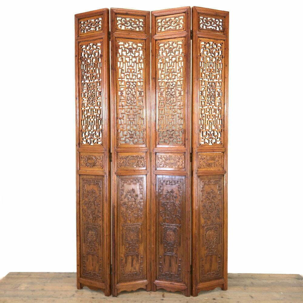 Large Chinese Elm Room Divider Screen