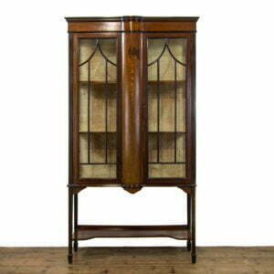 M 2583 Edwardian Antique Inlaid Display Cabinet 1