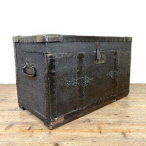 Antique Canvas and Metal Bound Trunk