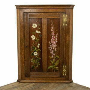 Antique Oak Hanging Corner Cupboard
