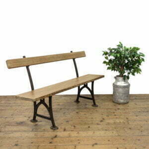 Antique Pitch Pine Railway Station Bench