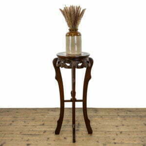 Antique Mahogany Jardiniere Stand with Marble Top