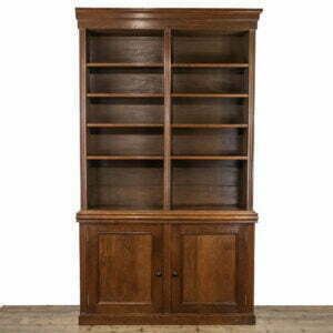 Large Vintage Oak Library Bookcase Cupboard