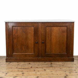 Vintage Oak Sideboard with Marble Top