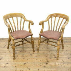 Pair of Antique Beech Smoker's Bow Chairs
