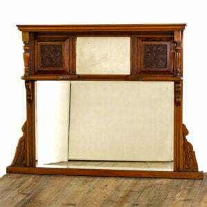 Edwardian Carved Mahogany Overmantle Mirror