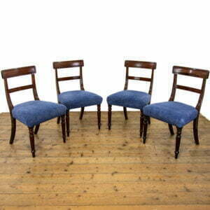 M 3479 Set of Four 19th Century Mahogany Bar Back Dining Chairs 1