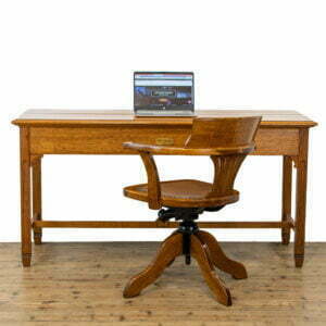 M 4058 M 4195 Vintage Oak Desk and Swivel Office Chair