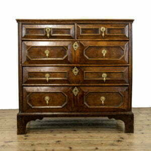 M 4163 17th Century Antique Oak Chest of Drawers 1