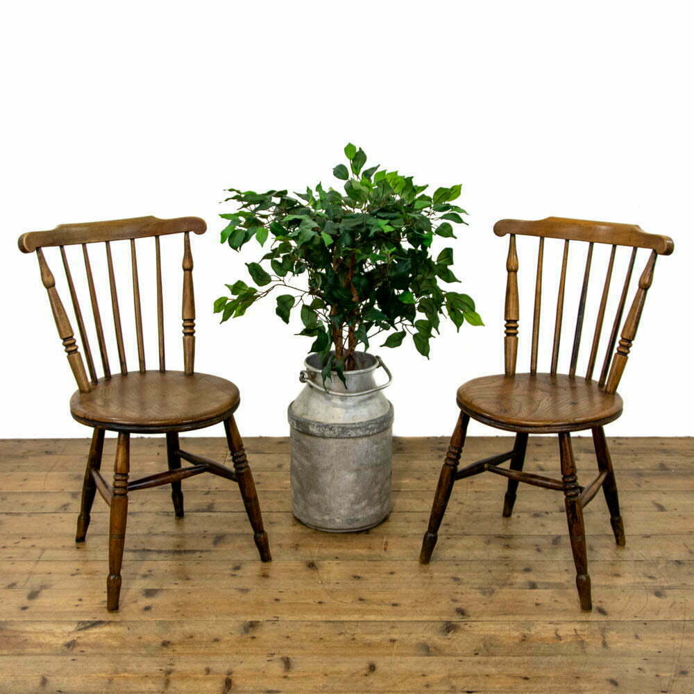 Pair of Ash and Elm Antique Penny Chairs
