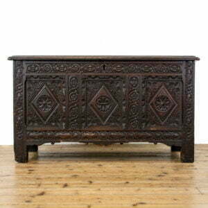 Antique Carved Oak Coffer
