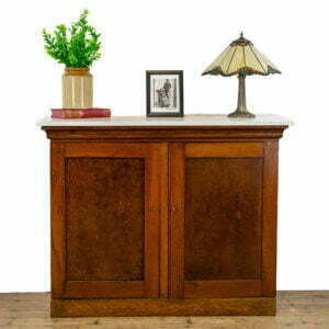 Antique Oak Cupboard with Marble Top