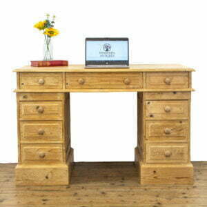 Vintage Pine Pedestal Desk