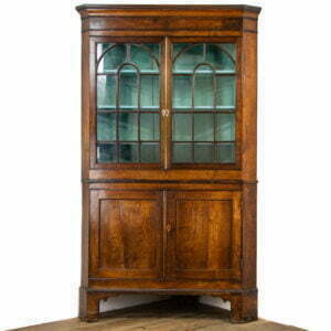 Antique Welsh Oak Corner Cabinet