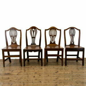 Harlequin Set of Four Antique Welsh Oak Farmhouse Chairs