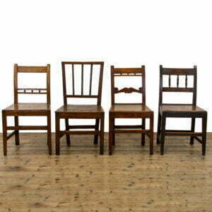 Harlequin Set of Four Antique Welsh Oak Farmhouse Chairs