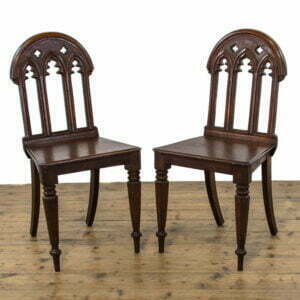 Pair of Antique Oak Hall Chairs