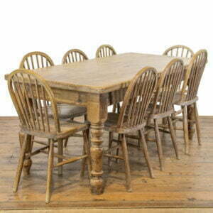 Large Antique Pine Farmhouse Kitchen Table
