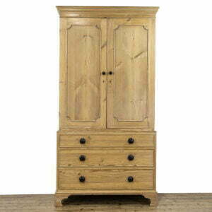 19th Century Antique Pine Linen Press Cupboard