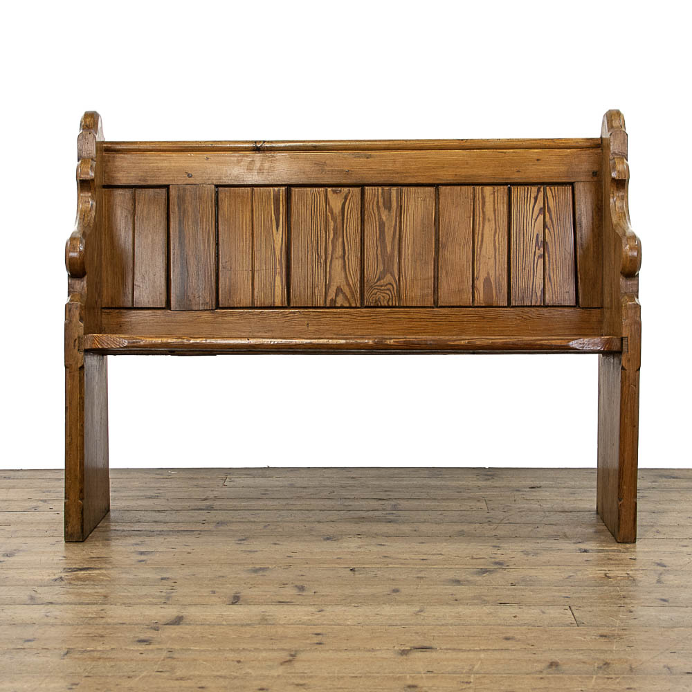 Antique Pitch Pine Pew M4370 Penderyn Antiques