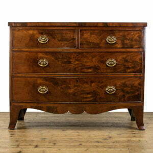 Georgian Antique Bow Fronted Mahogany Chest of Drawers
