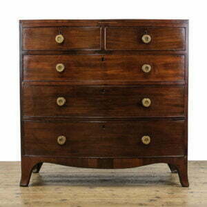 Regency Antique Bow Fronted Mahogany Chest of Drawers