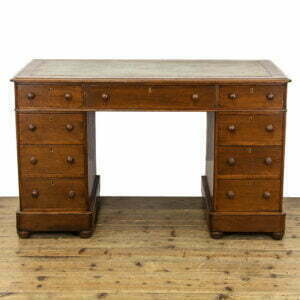 Victorian Antique Oak Pedestal Desk