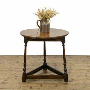 Vintage Oak Tripod Side Table