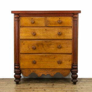 Victorian Antique Oak and Mahogany Chest of Drawers